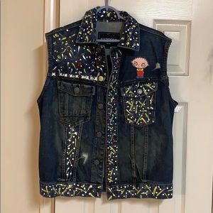 Custom Stewie Fireworks denim vest